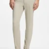 Schmal geschnittene Hose aus Stretch-Baumwolle mit Dobby-Muster Schmal geschnittene Hose aus Stretch-Baumwolle mit Dobby-Muster
