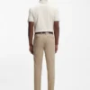 Schmal geschnittene Hose aus Stretch-Baumwolle mit Dobby-Muster Schmal geschnittene Hose aus Stretch-Baumwolle mit Dobby-Muster