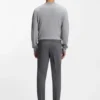 Schmal geschnittene Hose aus Stretch-Baumwolle mit Dobby-Muster Schmal geschnittene Hose aus Stretch-Baumwolle mit Dobby-Muster