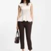 Schmal geschnittene Hose aus Stretch-Jersey