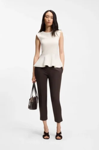 Schmal geschnittene Hose aus Stretch-Jersey