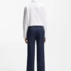 Schmal geschnittene Hose mit Nadelstreifen