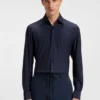 Schmal geschnittenes Hemd aus gebürstetem Performance-Stretch-Flanell