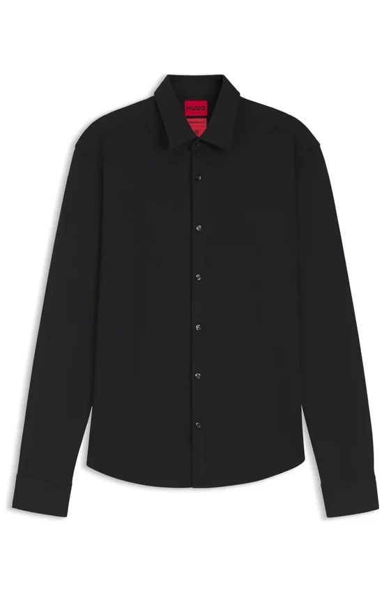 Schmal geschnittenes Hemd aus Performance-Stretch-Jacquard Schmal geschnittenes Hemd aus Performance-Stretch-Jacquard