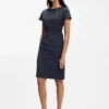 Schmal geschnittenes Kleid aus italienischer Stretchwolle
