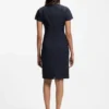 Schmal geschnittenes Kleid aus italienischer Stretchwolle