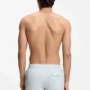 Schnelltrocknende Badeshorts aus Stretch-Seersucker