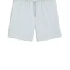 Schnelltrocknende Badeshorts aus Stretch-Seersucker