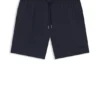 Schnelltrocknende Badeshorts aus Stretch-Seersucker