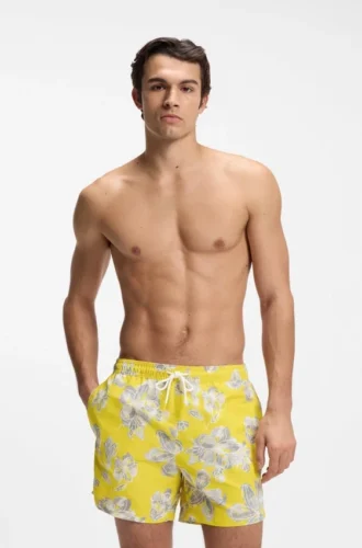 Schnelltrocknende Badeshorts mit Allover-Print