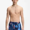 Schnelltrocknende Badeshorts mit Allover-Print Schnelltrocknende Badeshorts mit Allover-Print