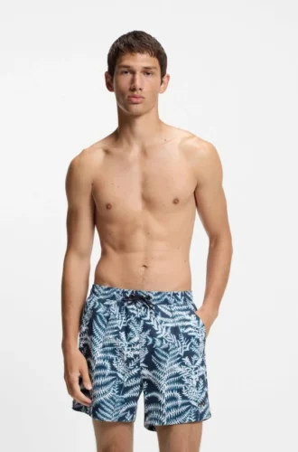 Schnelltrocknende Badeshorts mit Allover-Print