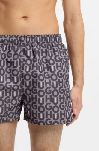 Schnelltrocknende Badeshorts mit Allover-Print