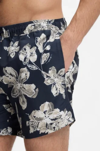 Schnelltrocknende Badeshorts mit Allover-Print