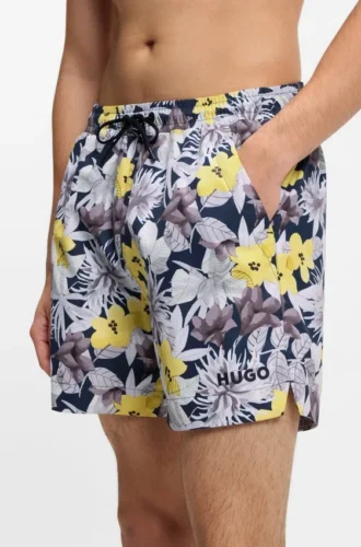 Schnelltrocknende Badeshorts mit Allover-Print