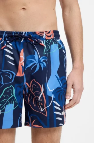 Schnelltrocknende Badeshorts mit Allover-Print