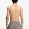 Schnelltrocknende Badeshorts mit Karomuster und gestapeltem Logo