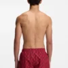 Schnelltrocknende Badeshorts mit Karomuster und gestapeltem Logo