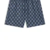 Schnelltrocknende Badeshorts mit Karomuster und gestapeltem Logo