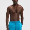 Schnelltrocknende Badeshorts mit vertikalem Logo-Print