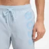 Schnelltrocknende Badeshorts mit vertikalem Logo-Print