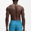 Schnelltrocknende Badeshorts mit vertikalem Logo-Print