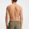 Schnelltrocknende Badeshorts mit vertikalem Logo-Print