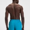Schnelltrocknende Badeshorts mit vertikalem Logo-Print