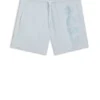 Schnelltrocknende Badeshorts mit vertikalem Logo-Print