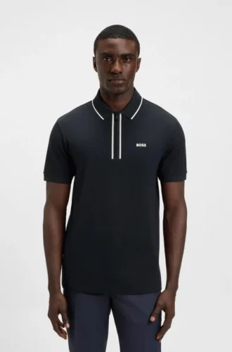 Schnelltrocknendes Poloshirt aus Stretch-Baumwolle