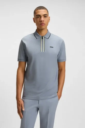 Schnelltrocknendes Poloshirt aus Stretch-Baumwolle