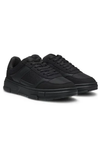 Schnür-Sneaker mit Monogramm-Details