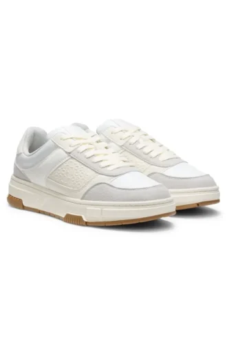 Schnür-Sneaker mit Monogramm-Details
