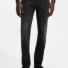 Schwarz-schwarze Jeans in Extra-Slim-Fit aus Stretch-Denim