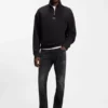 Schwarz-schwarze Jeans in Extra-Slim-Fit aus Stretch-Denim