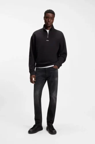 Schwarz-schwarze Jeans in Extra-Slim-Fit aus Stretch-Denim