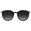 Schwarze Acetat-Sonnenbrille mit goldfarbenen Bügeln