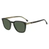 Schwarze Acetat-Sonnenbrille mit goldfarbenen Verzierungen