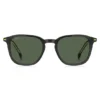 Schwarze Acetat-Sonnenbrille mit goldfarbenen Verzierungen
