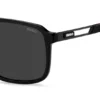 Schwarze Acetat-Sonnenbrille mit Gummi-Logo