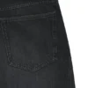 Schwarze Ballon-Jeans aus festem Denim