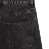 Schwarze Jeans in lockerer Passform aus festem Denim