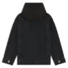 Schwarze Jeansjacke für Kinder mit Fleece-Kapuze