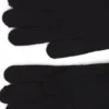 Schwarze Kinderhandschuhe mit Logo-Detail