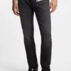Schwarze Slim-Fit-Jeans aus Stretch-Denim