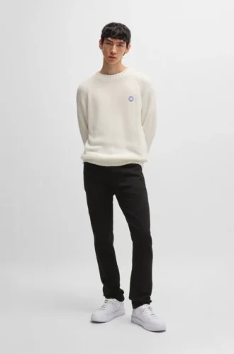 Schwarze Slim-Fit-Jeans aus Stretch-Denim
