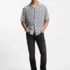 Schwarze Slim-Fit-Jeans aus Stretch-Denim