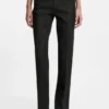 Schwarze Slim-Fit-Jeans aus Stretch-Denim mit Marmorstruktur
