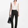 Schwarze Slim-Fit-Jeans aus Stretch-Denim mit Marmorstruktur