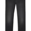 Schwarze Slim-Fit-Jeans „Delaware“ aus Stretch-Denim